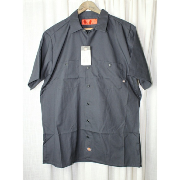 Dickies Industrial Work Shirt, Gray 2X & 3X - Picture 3 of 5